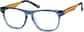 Angle view of Create Kids' Square Glasses 4441316 in Ocean thumbnail