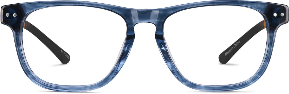 Front view of Create Kids' Square Glasses 4441316 in Ocean