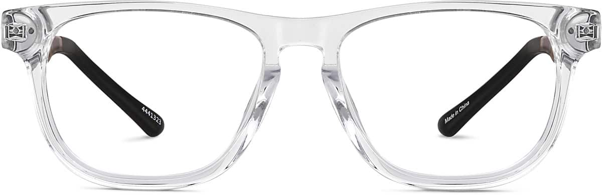 Front view of Create Kids' Square Glasses 4441323 in Clear