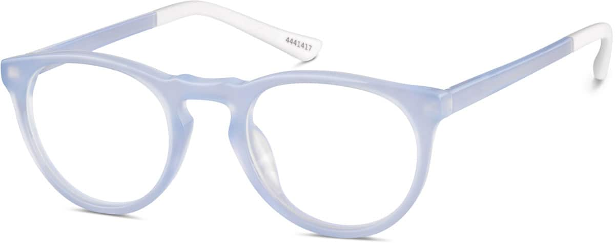 Angle view of Dream Kids' Round Glasses 4441417 in Periwinkle