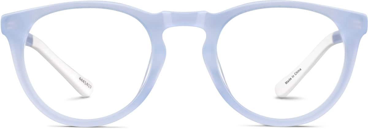 Front view of Dream Kids' Round Glasses 4441417 in Periwinkle