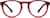 Front view of Dream Kids' Round Glasses 4441418 in Red thumbnail