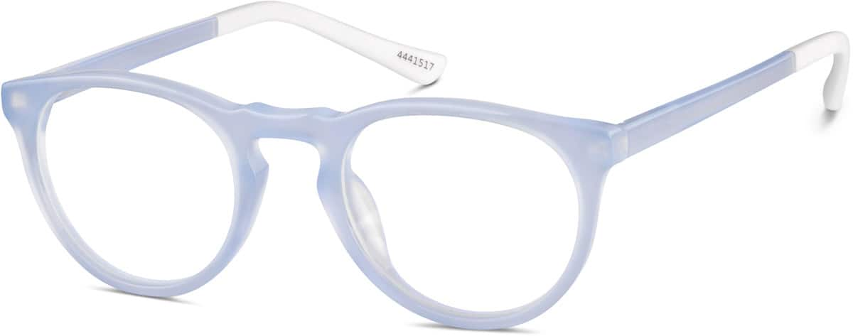 Angle view of Dream Kids' Round Glasses 4441517 in Periwinkle