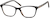 Angle view of Rectangle Glasses  4441721 in Black thumbnail