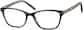 Angle view of Rectangle Glasses 4441721 in Black thumbnail