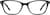 Front view of Rectangle Glasses  4441721 in Black thumbnail