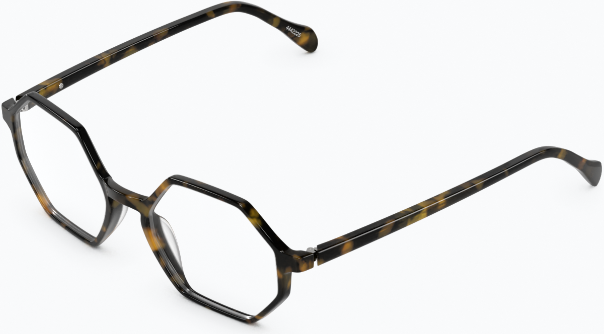 Angle view of Geometric Glasses 4442225 in Tortoiseshell thumbnail
