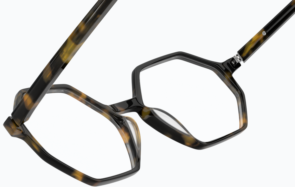 See-through view of Geometric Glasses 4442225 in Tortoiseshell thumbnail