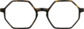 Front view of Geometric Glasses 4442225 in Tortoiseshell thumbnail