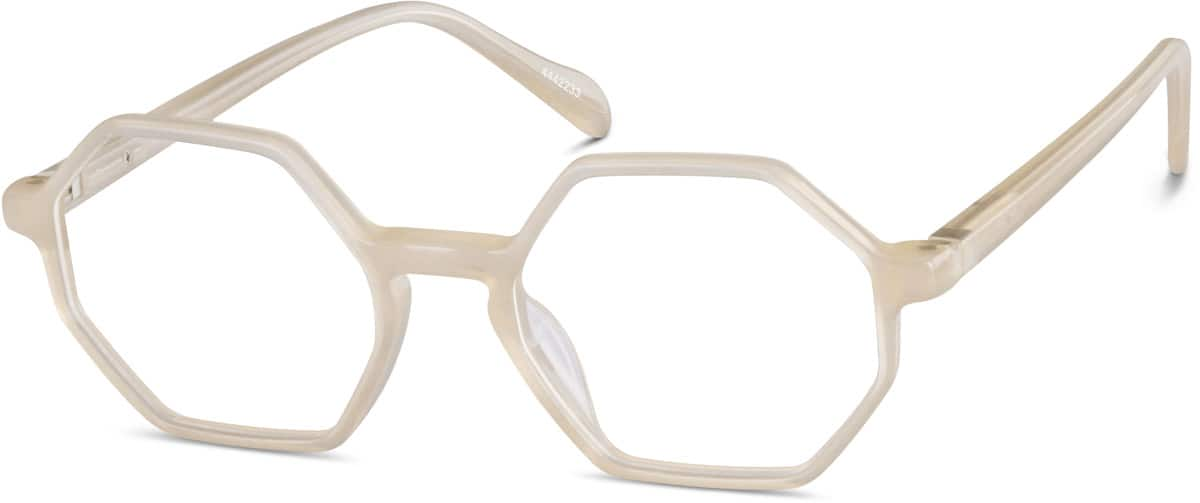 Angle view of Geometric Glasses  4442233 in Sand