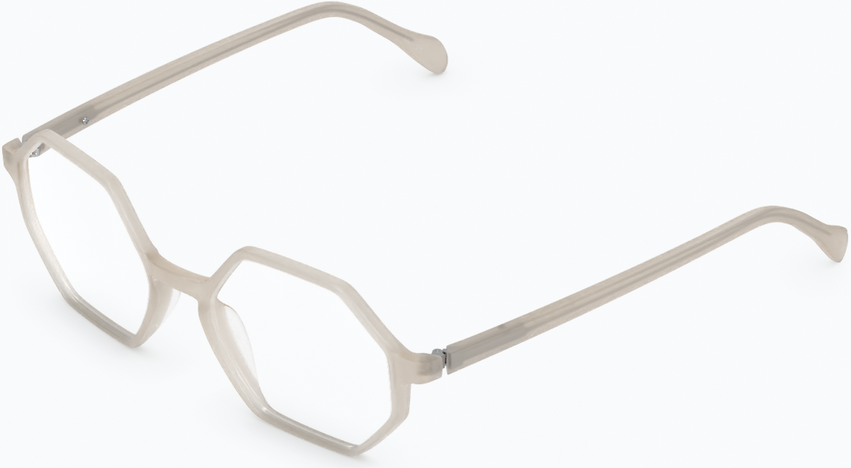 Angle view of Geometric Glasses 4442233 in Sand thumbnail