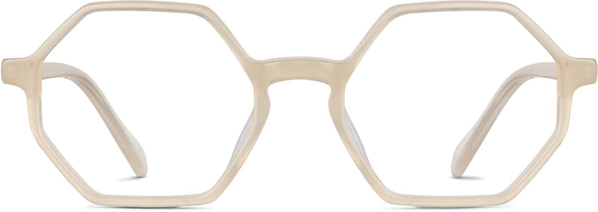 Front view of Geometric Glasses  4442233 in Sand