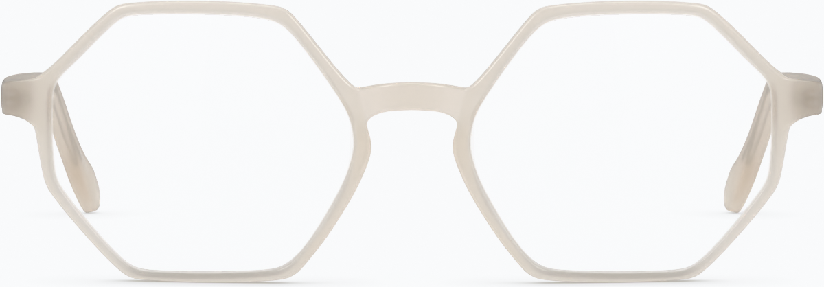 Front view of Geometric Glasses 4442233 in Sand thumbnail