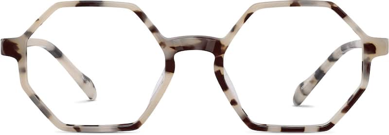 Ivory Tortoiseshell Geometric Glasses 