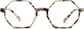 Front view of Geometric Glasses 4442235 in Ivory Tortoiseshell thumbnail