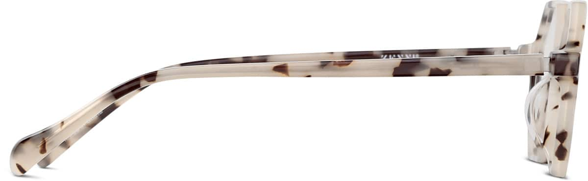 Side view of Geometric Glasses  4442235 in Ivory Tortoiseshell