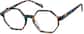 Angle view of Geometric Glasses 4442239 in Brown/Blue thumbnail