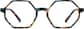 Front view of Geometric Glasses 4442239 in Brown/Blue thumbnail