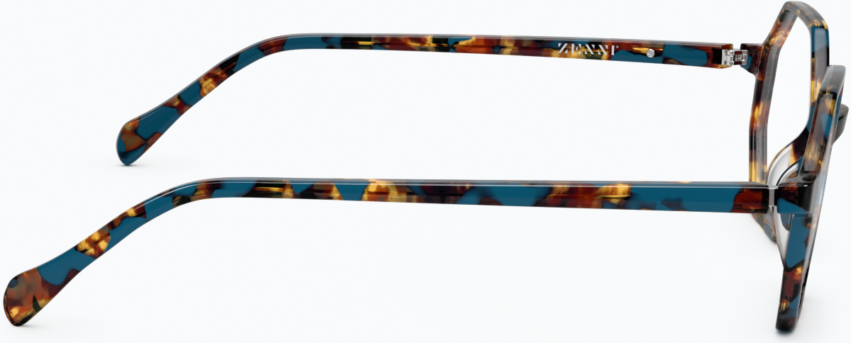 Side view of Geometric Glasses 4442239 in Brown/Blue thumbnail