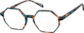 Angle view of Geometric Glasses 4442239 in Brown/Blue thumbnail