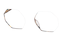 Angle view of Geometric Glasses 4442239 in Brown/Blue thumbnail