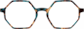 Front view of Geometric Glasses 4442239 in Brown/Blue thumbnail