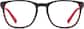 Front view of Square Glasses 4442321 in Black thumbnail