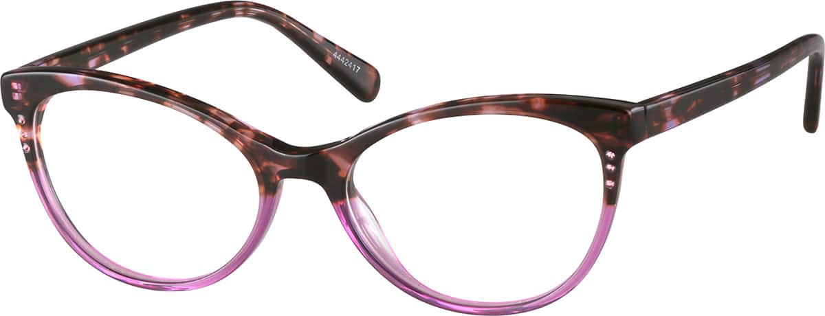 Angle view of Cat-Eye Glasses 4442417 in Purple