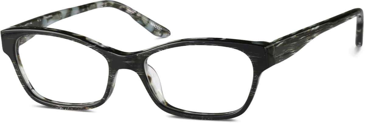 Angle view of Cat-Eye Glasses 4442621 in Onyx