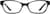 Front view of Cat-Eye Glasses 4442621 in Onyx thumbnail