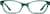 Front view of Cat-Eye Glasses 4442624 in Malachite thumbnail