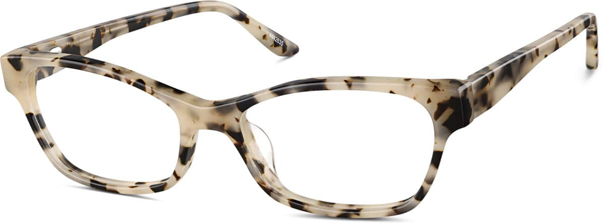 Angle view of Cat-Eye Glasses 4442635 in Ivory Tortoiseshell