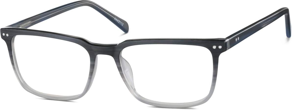 Angle view of Rectangle Glasses 4443112 in Gray