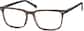 Angle view of Rectangle Glasses 4443115 in Brown thumbnail