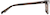 Side view of Rectangle Glasses 4443115 in Brown thumbnail