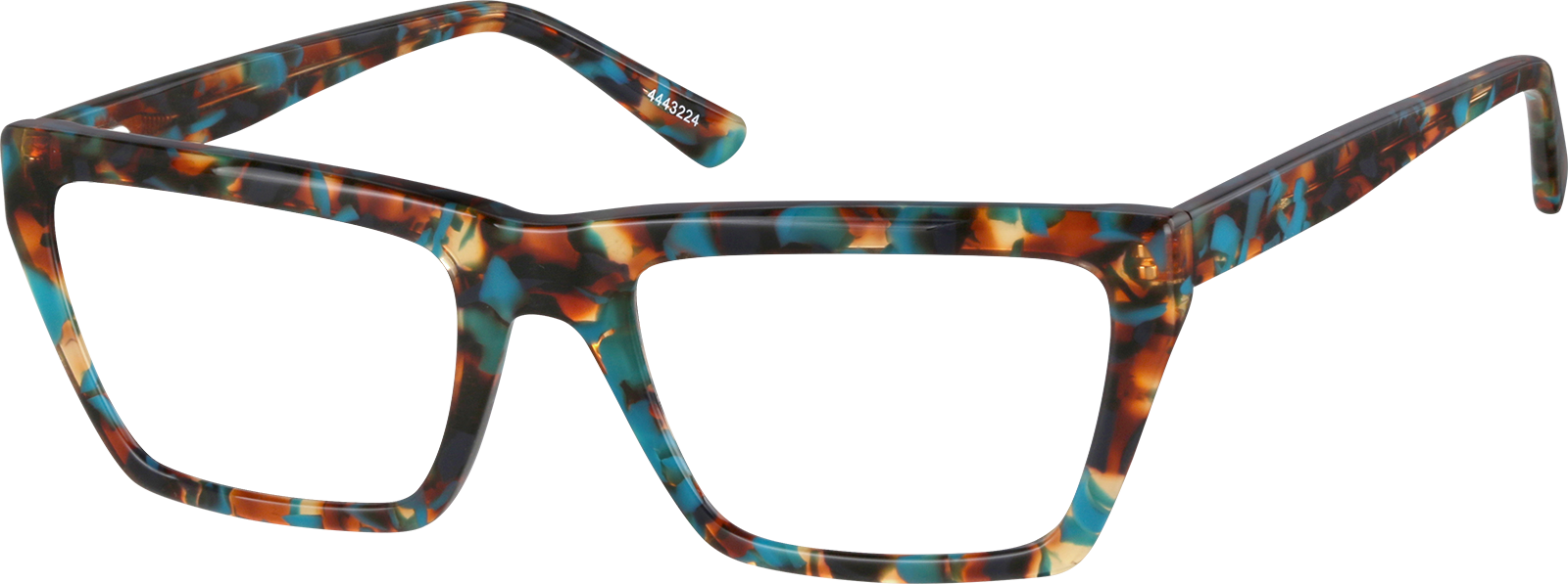 Peacock Rectangle Glasses #4443224 | Zenni Optical