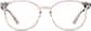Front view of Round Glasses 4445023 in Whisper thumbnail