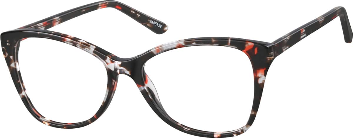 Black Glitter Kids' Heart-Shaped Glasses #4420117 | Zenni