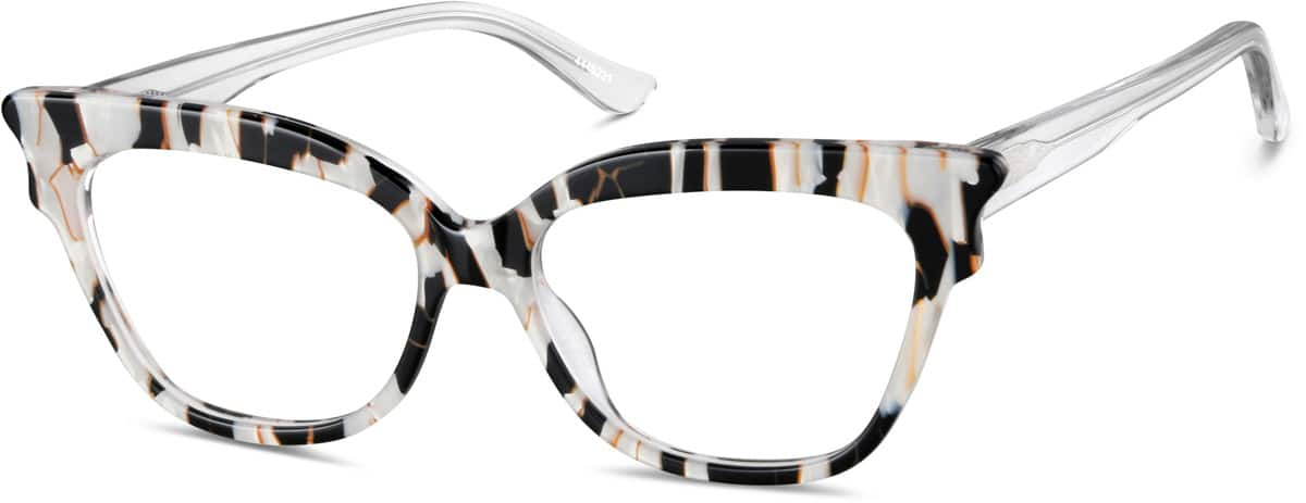 Angle view of Cat-Eye Glasses 4445231 in Zebra