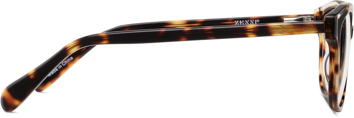 Side view of Rectangle Glasses 4445325 in Tortoiseshell