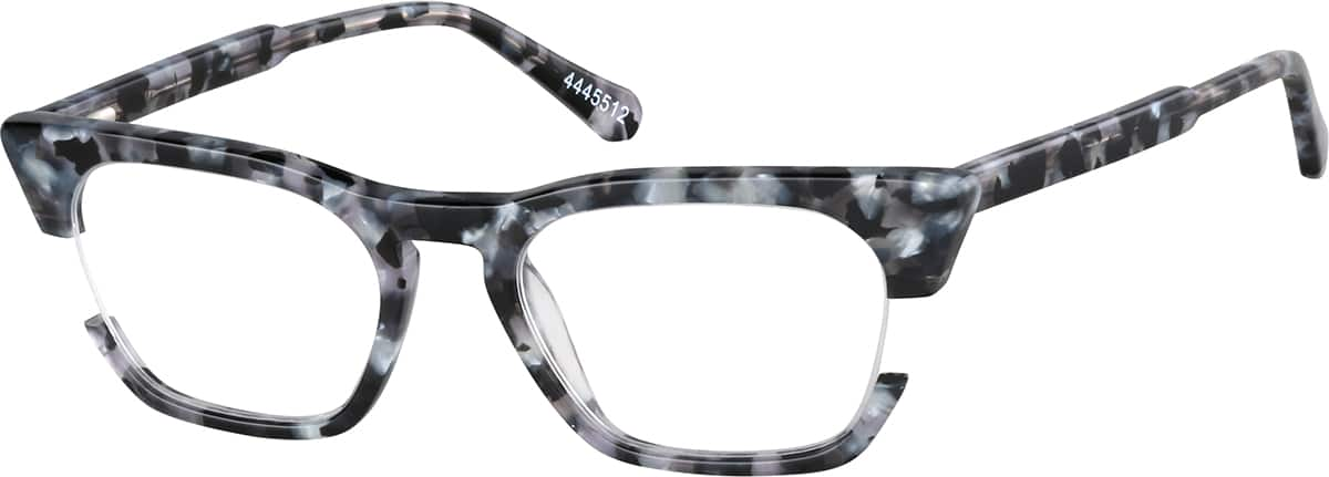 Angle view of Rectangle Glasses 4445512 in Granite