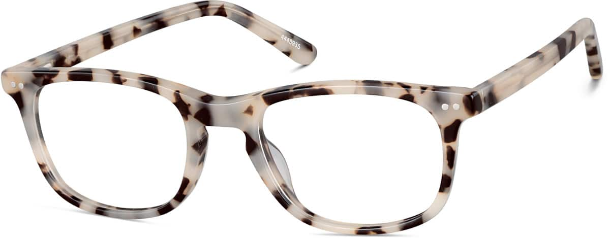 Angle view of Rectangle Glasses 4445935 in Ivory Tortoiseshell