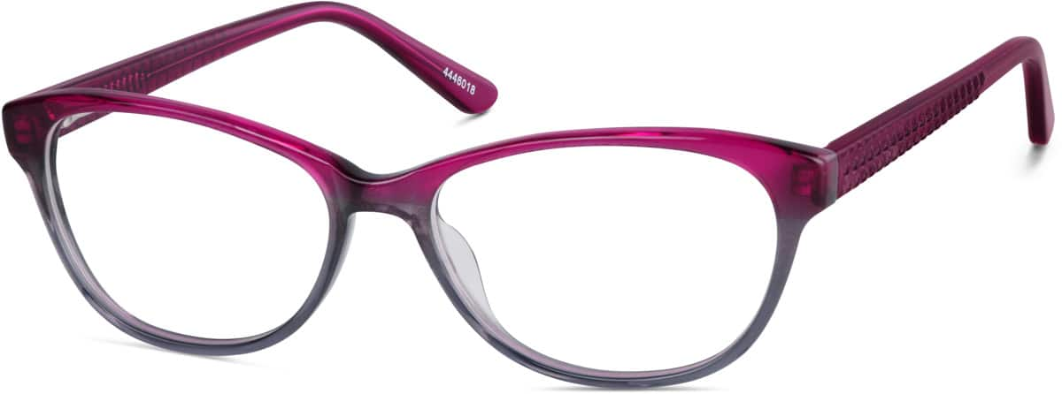 Angle view of Oval Glasses 4446018 in Magenta