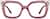 Front view of Cat Eye Glasses 4446118 in Rose thumbnail