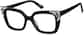 Angle view of Cat Eye Glasses 4446121 in Jet Black thumbnail