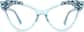 Front view of Cat-Eye Glasses 4446216 in Blue thumbnail