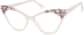 Angle view of Cat-Eye Glasses 4446219 in Pink thumbnail