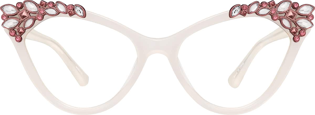 Accessoires Zonnebrillen & Eyewear Leesbrillen Cat-Eye Readers Case Crystal Embellishments Cateye Eyeglasses Cat Eye Bling Reading Glasses 