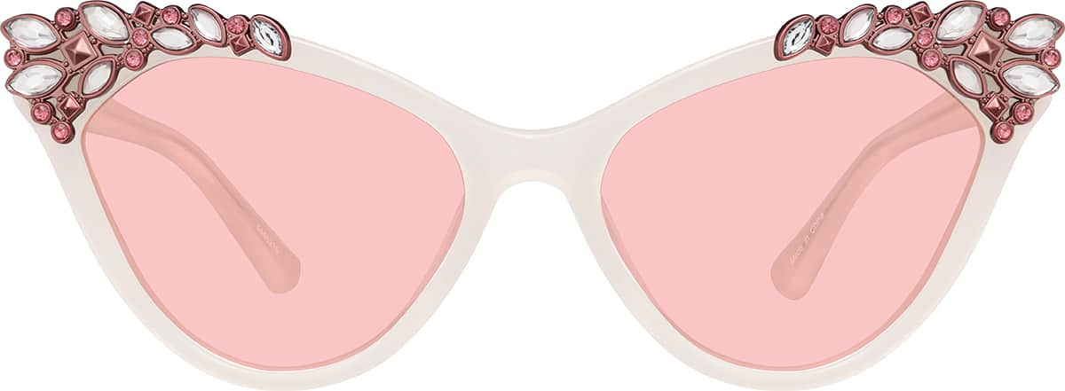 Square Edge Cat Eye Tinted Sunglasses