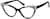 Angle view of Cat-Eye Glasses 4446221 in Jet Black thumbnail